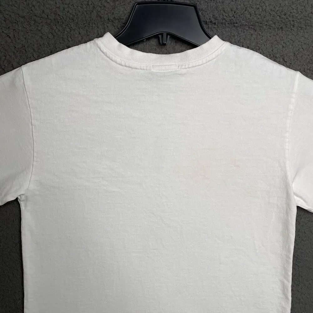 GUESS JEANS USA T-Shirt White Long Sleeve Womens Small Classic Spellout Logo - Picture 13 of 16